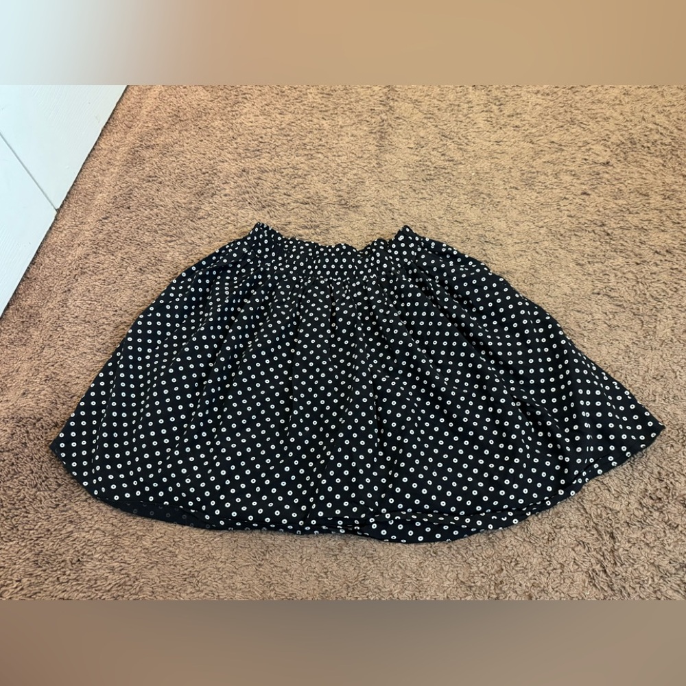 2 FOR $20 Ms Choice Petite BlackPolka Dot Flare Skirt Skater VTG MADE IN USA S M